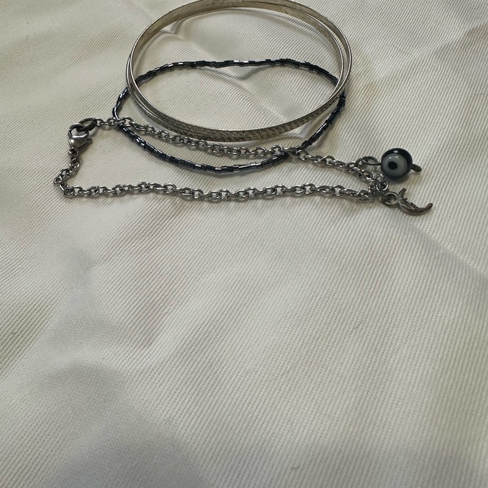 Evil eye bracelet stack